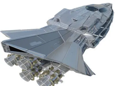 Space Ship 3D model 4