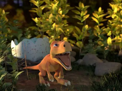 T-rex Low-poly 3D model