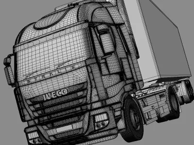IVECO Stralis with Refrigerated Trailer 3D model