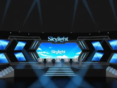 Event Stage Design Sky Light  3D model