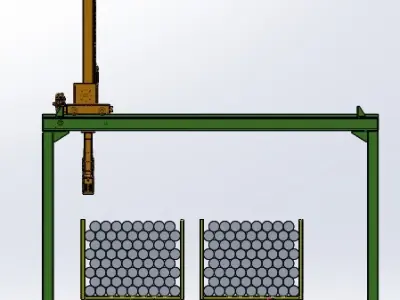 Automatic rod loading machine 3D model