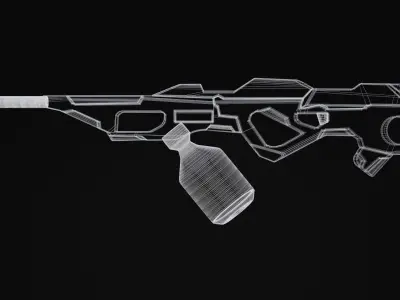 Rakon - Modern Rifle Sci-Fi Game Ready Free low-poly 3D model