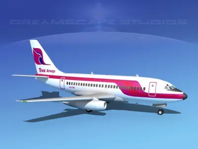 Boeing 737-100 Thai Airways 3D model