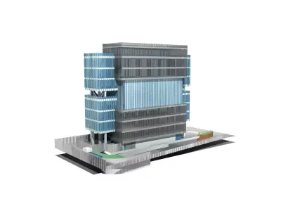 Hotel Building 3D model 17