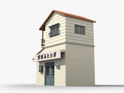 Japanese House x19 Low-poly 3D model purchase