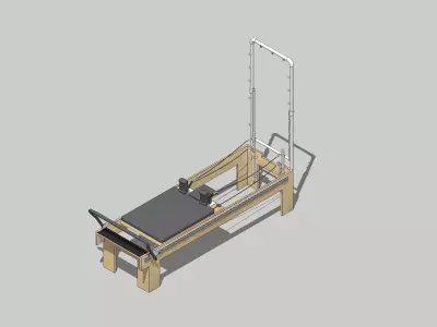 Reformer Pilates Equipment 3D model
