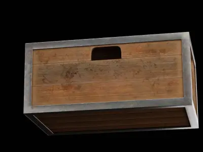 Cannon Ball Crate Low-poly 3D model