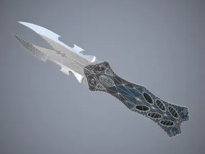 Knife High Tech 6 Low-poly 3D model