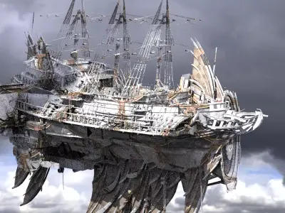 Pale Dragon Airship 3D model