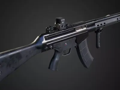 PTK-18 Rifle Low-poly 3D model