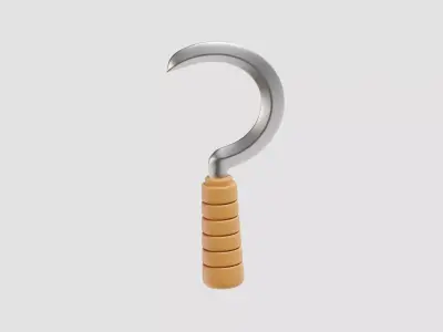 Sickle 3d model Low-poly 3D model