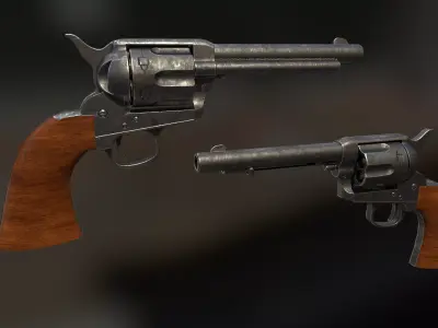 Colt Peacemaker Low-poly 3D model