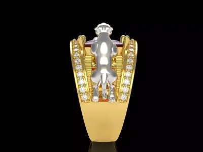 Penther Diamond Ring 3D print model