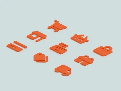 E-commerce 3D icon collection 3D Model Pack