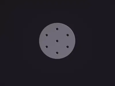 Circular Metal Plate 3D model
