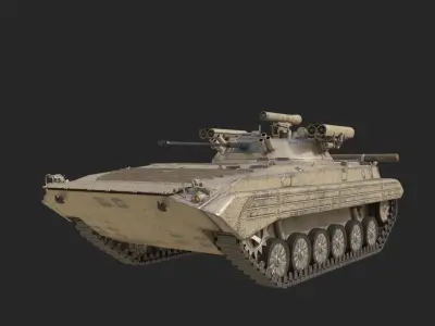 5 coatings of Russian BMP2M BMP-2M infantry fighting vehicle Low-poly 3D model