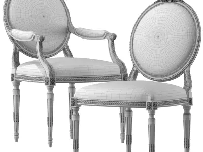 chairish louis chair art 5694 3D model