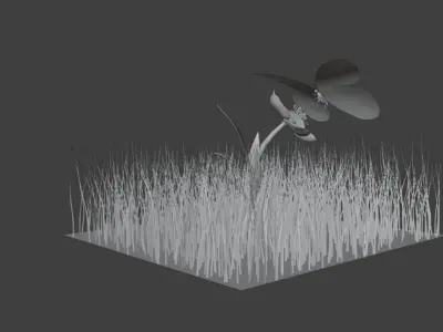 free Yellow decorative butterfly Free low-poly 3D model