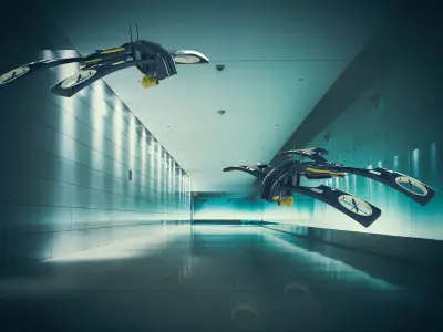 3d Drone sci-fi 3D model