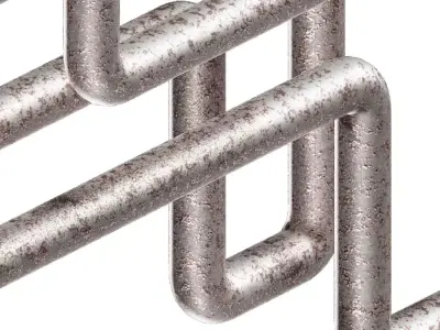 Rusty Steel Pipeline 3D model