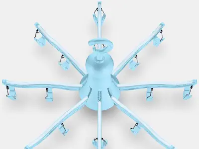 PRESSA mini rotary dryer-16 clamps Low-poly 3D model