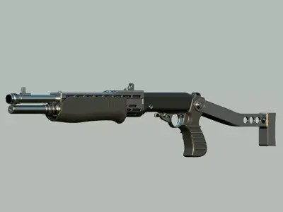 Franchi SPAS-12 shotgun 3D model 3D model
