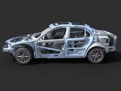 Car Frame 02 3D model purchase