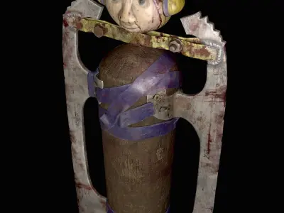 Makogon The Killer apocalyptic style weapon Low-poly 3D model