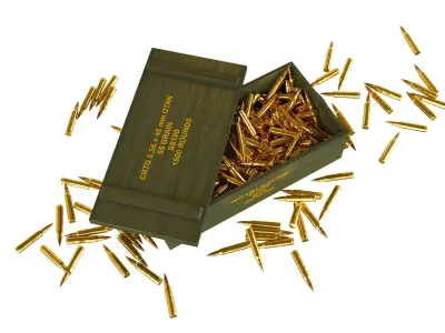 Ammunition Wood Box 2 3D model
