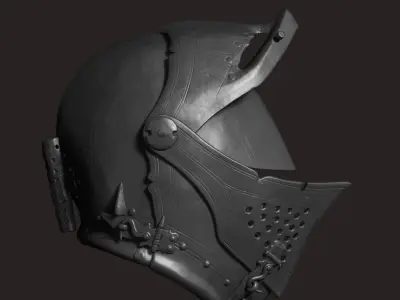 Jousting Helmet II functional 3D print model