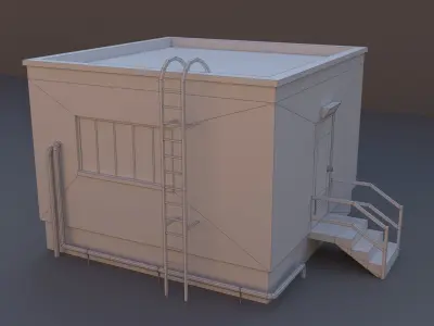Roof Exit low-poly 3D model Low-poly 3D model