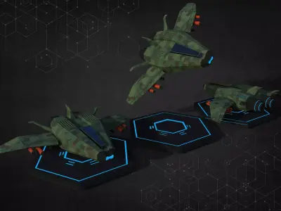 Sci-Fi Space Ship 3D model