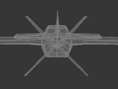 Low poly 3D model of airplane Utva 75 Free low-poly 3D model