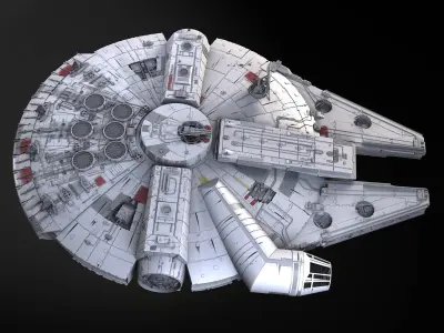  StarWars Millennium Falcon with Interior 