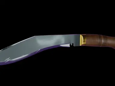 Kukri stylized Free low-poly 3D model