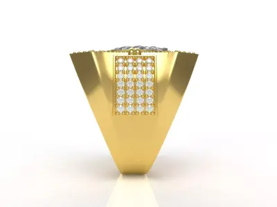 Horse Diamond  Hip Hop Ring 3D print model