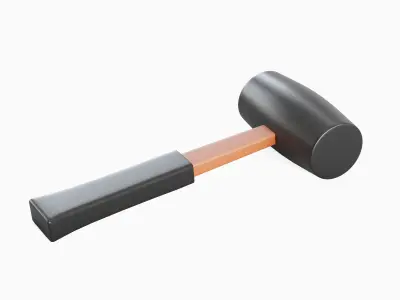 Rubber Mallet 01 3D model