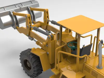 CAT Backhoe Loader 924 PRINTABLE VEHICLE 3D print model
