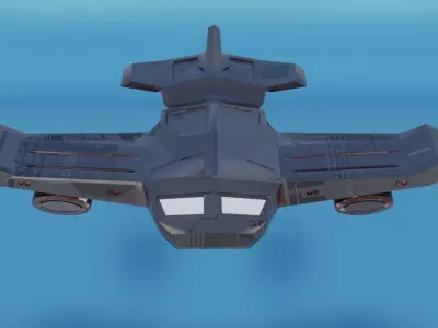 Plane-Model paper airplane flying in sky 3D model