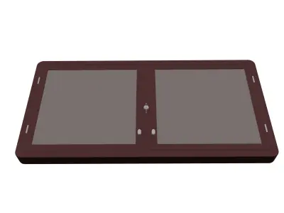 Wall Mount Empty Industrial Large Cabinet Low-poly 3D model