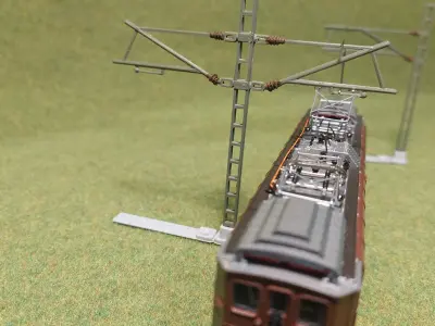 Catenery Poles Set B 1-87 FDM 3D print model