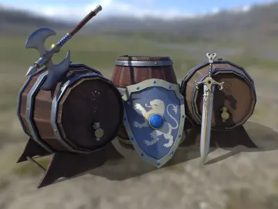 Medieval 3D Shield 3D model