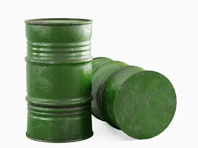 Industrial Barrel 03 Low-poly 3D model