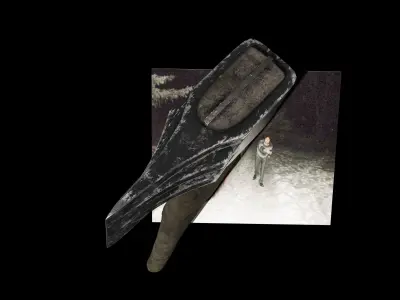 Sledge axe Low-poly 3D model