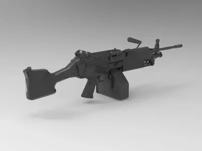 M249 light machine gun 3D model order