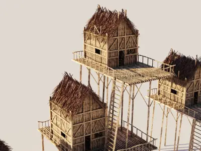 Medieval Forest House 3D model