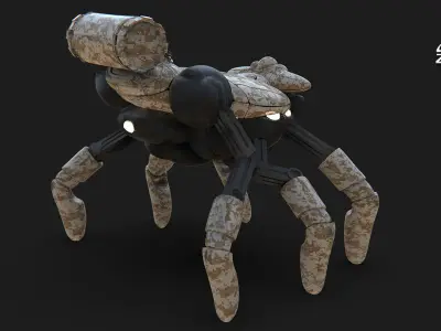 SciFi-Mech Magnet Pull No UVs - Ztool for Zbrush 3D model