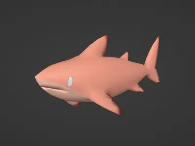 Low Poly Sharks Free low-poly 3D model