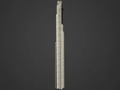 SciFi Building 5 Low-poly 3D model