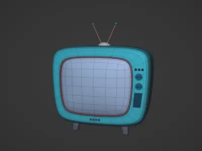 Cartoonish TV Low-poly 3D model